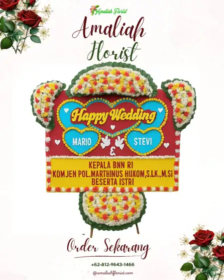 Papan Bunga Pernikahan Bernung